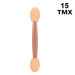 Ingrijire personala si Cosmetice - Machiaj - Aplicatoare si pensule machiaj - Set pensule fard de ochi, 15 bucati, corp roz auriu, cutie acrilica transparenta - Infinity.ro