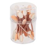 Ingrijire personala si Cosmetice - Machiaj - Aplicatoare si pensule machiaj - Set pensule fard de ochi, 15 bucati, corp roz auriu, cutie acrilica transparenta - Infinity.ro