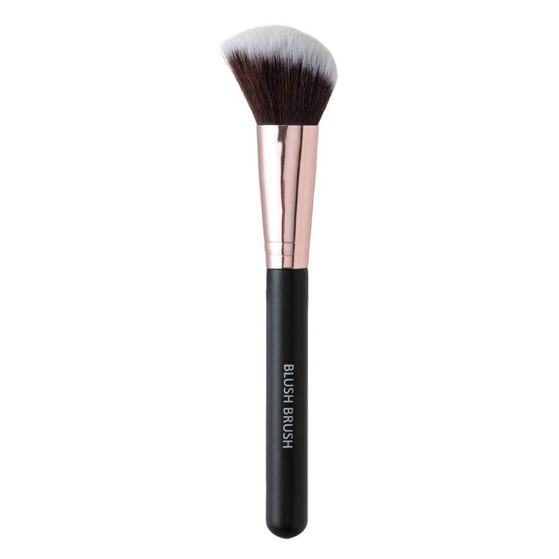 Ingrijire personala si Cosmetice - Machiaj - Aplicatoare si pensule machiaj - Pensula machiaj, blush brush, negru roz auriu, 18cm - Infinity.ro