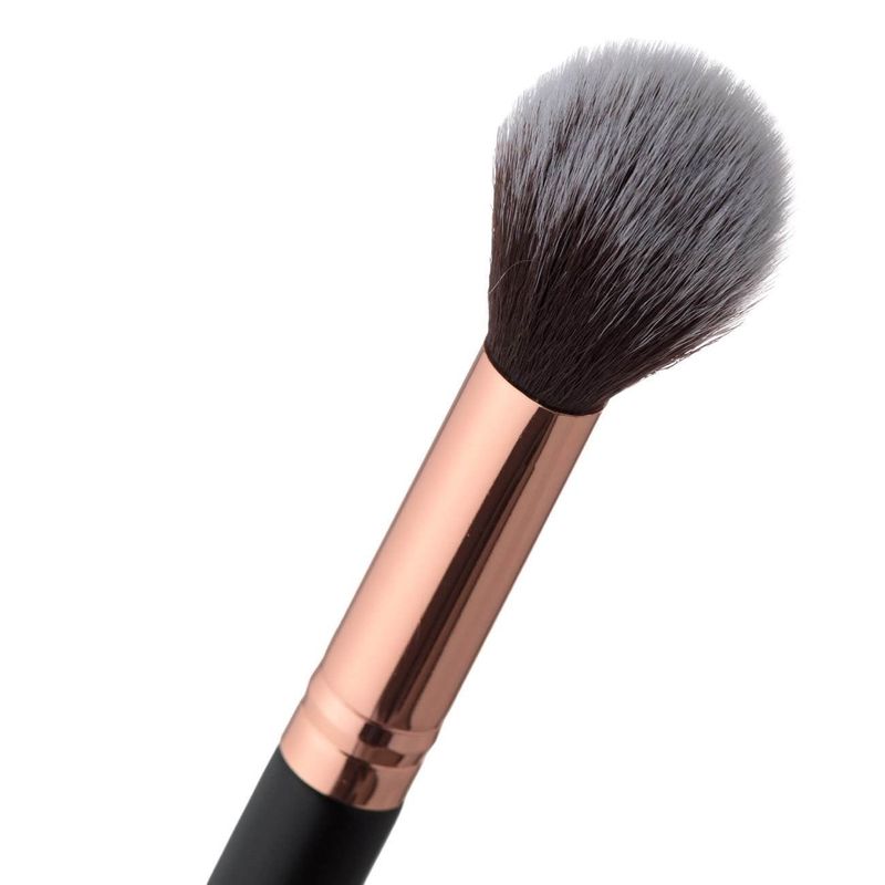 Ingrijire personala si Cosmetice - Machiaj - Aplicatoare si pensule machiaj - Pensula machiaj, model 2505d, cu doua capete oval si oblic, negru roz auriu, 20 cm - Infinity.ro