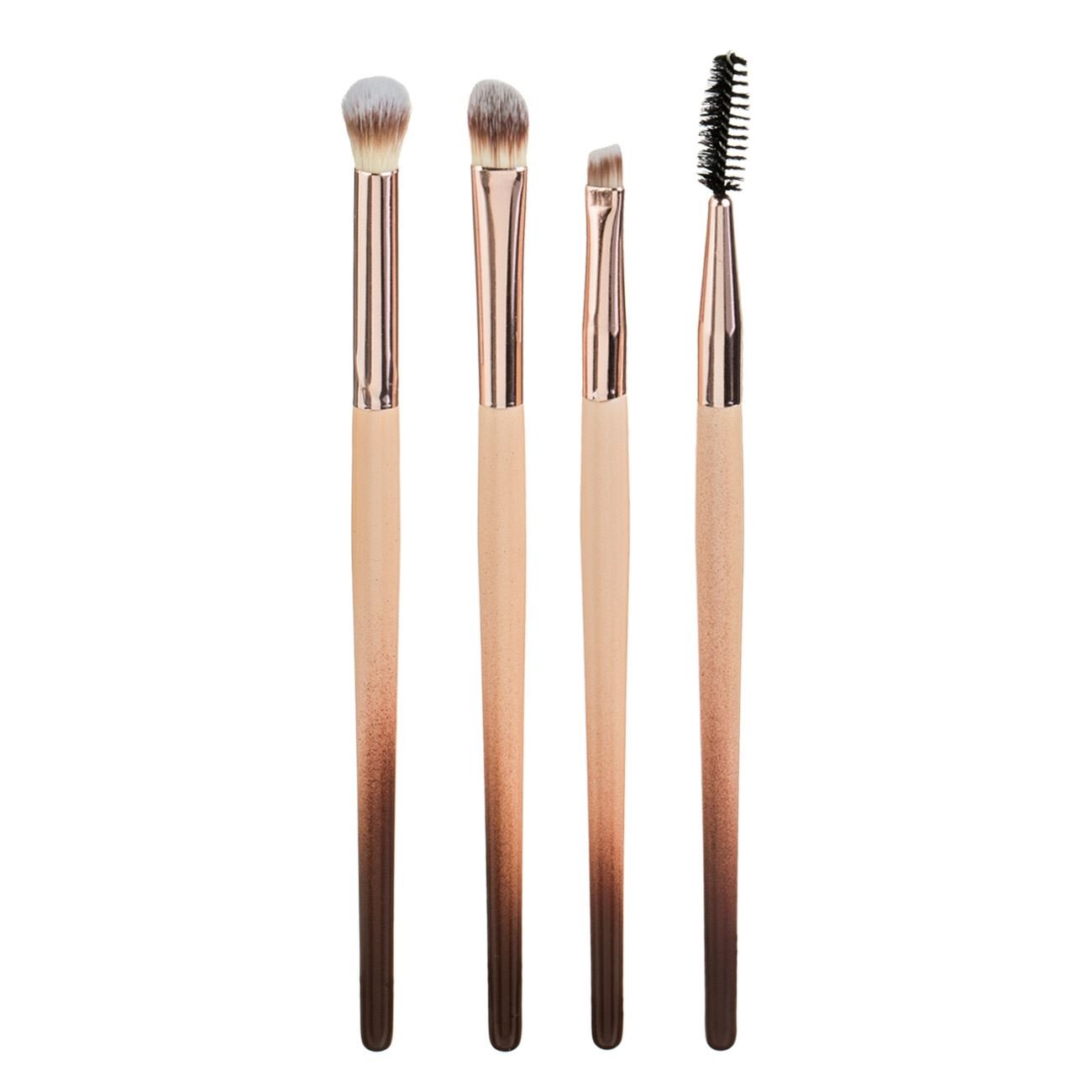 Set pensule machiaj, elegant eyes, bej ombre, 4 bucati