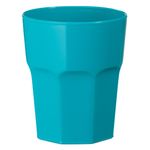 Casa si Gradina - Bucatarie si vesela - Cani si pahare - Pahare - Pahar plastic, turcoaz, capacitate 330ml, potrivit pentru cuptorul cu microunde si masina de spalat vase,  8 x 10cm - Infinity.ro
