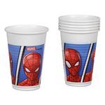 Casa si Gradina - Bucatarie si vesela - Cani si pahare - Pahare - Set pahare plastic marvel, spiderman, capacitate 200 ml, 6 bucati - Infinity.ro