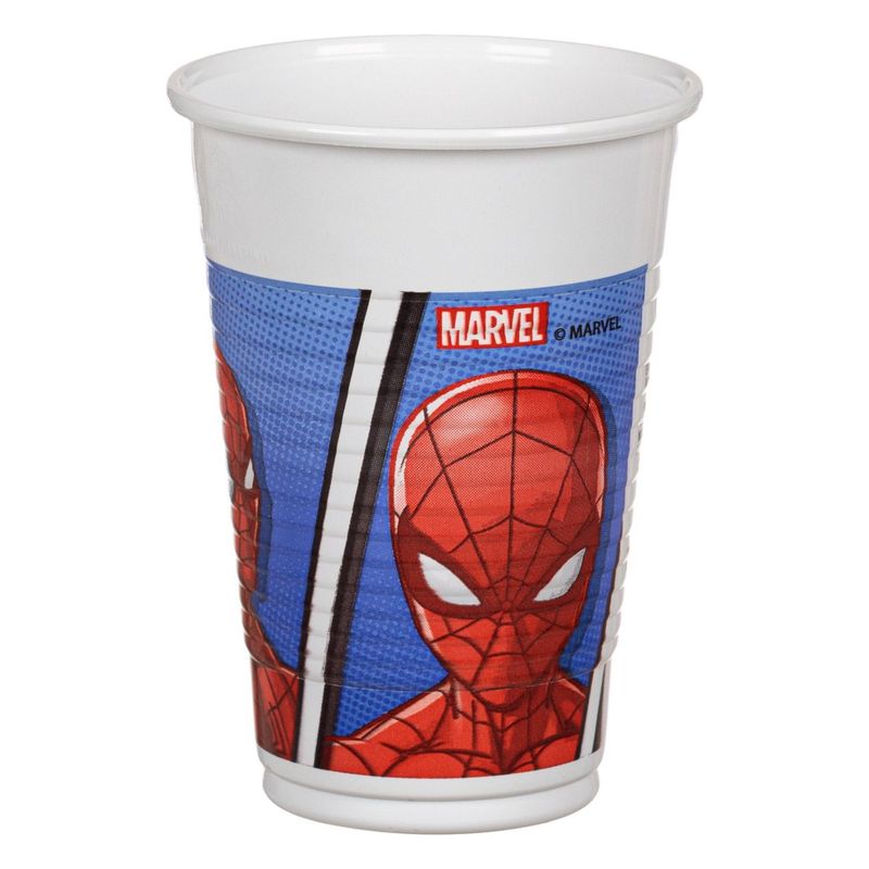 Casa si Gradina - Bucatarie si vesela - Cani si pahare - Pahare - Set pahare plastic marvel, spiderman, capacitate 200 ml, 6 bucati - Infinity.ro