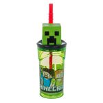 Casa si Gradina - Bucatarie si vesela - Cani si pahare - Pahare - Pahar plastic, minecraft, 3d, transparent verde, capacitate 0.36 l, baieti - Infinity.ro