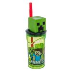 Casa si Gradina - Bucatarie si vesela - Cani si pahare - Pahare - Pahar plastic, minecraft, 3d, transparent verde, capacitate 0.36 l, baieti - Infinity.ro