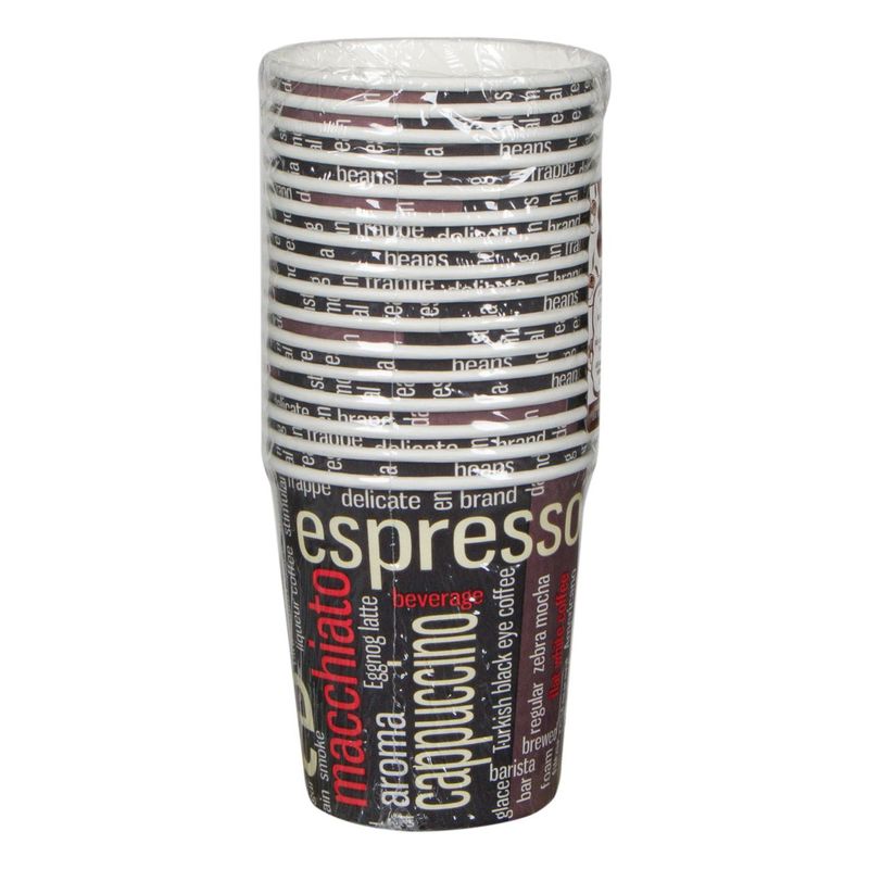 Casa si Gradina - Bucatarie si vesela - Cani si pahare - Pahare - Pahar carton espresso, set 16 bucati, capacitate 160ml, multicolor - Infinity.ro