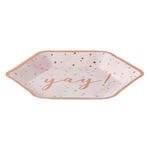 Casa si Gradina - Decoratiuni - Decoratiuni petrecere - Vesela pentru petrecere - Farfurii carton, hexagonale, roz auriu, 23cm, set 6 bucati - Infinity.ro