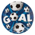 Casa si Gradina - Decoratiuni - Decoratiuni petrecere - Vesela pentru petrecere - Farfurii carton, model fotbal, set 10 bucati, diametru 18cm, multicolor - Infinity.ro