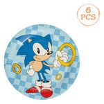 Casa si Gradina - Decoratiuni - Decoratiuni petrecere - Vesela pentru petrecere - Set farfurii carton, sonic, 23cm, albastru, 6 bucati - Infinity.ro