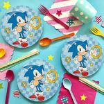 Casa si Gradina - Decoratiuni - Decoratiuni petrecere - Vesela pentru petrecere - Set farfurii carton, sonic, 23cm, albastru, 6 bucati - Infinity.ro