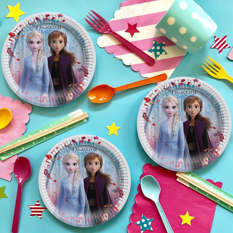 Casa si Gradina - Decoratiuni - Decoratiuni petrecere - Vesela pentru petrecere - Set farfurii carton frozen 2, multicolor, 19.5 cm, 6 bucati - Infinity.ro