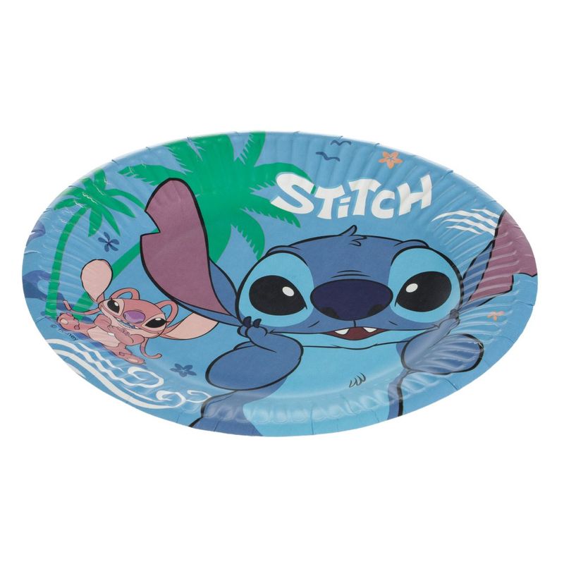 Casa si Gradina - Decoratiuni - Decoratiuni petrecere - Vesela pentru petrecere - Set farfurii carton, personaj animat stitch, 19.5 cm, 6 bucati, albastru - Infinity.ro