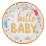 Casa si Gradina - Decoratiuni - Decoratiuni petrecere - Vesela pentru petrecere - Farfurii carton baby shower, multicolor, set 6 bucati, 23cm - Infinity.ro