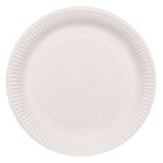 Casa si Gradina - Decoratiuni - Decoratiuni petrecere - Vesela pentru petrecere - Farfurii hartie compostabile, 18 cm, set 10 bucati, alb - Infinity.ro