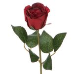 Casa si Gradina - Decoratiuni - Obiecte decorative - Plante artificiale - Floare artificiala, trandafir, tulpina scurta, culoare rosu, inaltime 30 cm, material plastic - Infinity.ro