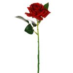Casa si Gradina - Decoratiuni - Obiecte decorative - Plante artificiale - Floare artificiala, trandafir, tulpina scurta, culoare rosu, inaltime 32cm, material plastic - Infinity.ro