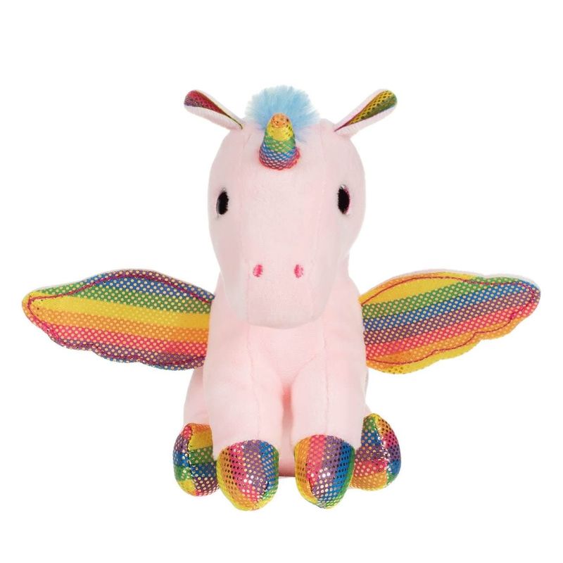 Jucarii, Copii si Bebe - Jucarii si jocuri - Jucarii & jocuri educative - Jucarii interactive - Jucarie unicorn de plus, multicolor, 16 cm, poliester - Infinity.ro