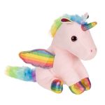 Jucarii, Copii si Bebe - Jucarii si jocuri - Jucarii & jocuri educative - Jucarii interactive - Jucarie unicorn de plus, multicolor, 16 cm, poliester - Infinity.ro