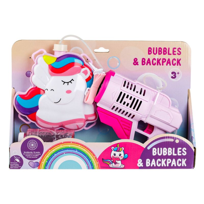 Jucarii, Copii si Bebe - Jucarii si jocuri - Jucarii & jocuri educative - Jucarii interactive - Pistol baloane de sapun, model unicorn, capacitate 120ml, multicolor - Infinity.ro