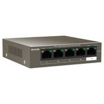 PC, gaming si accesorii - Retelistica - Switch-uri - Switch-uri cu management - Switch 4 porturi Gigabit PoE, fara management, 1 port Uplink Gigabit, Tenda TEG1105P-4-63W - Infinity.ro