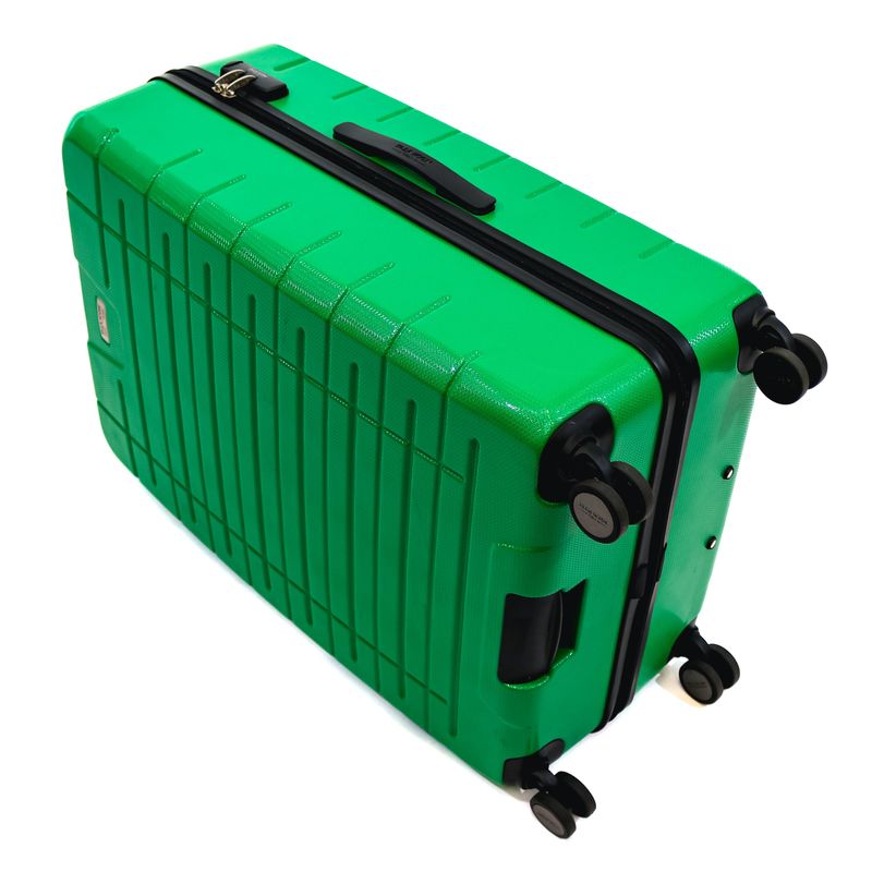 Sport si Outdoor - Articole de voiaj - Trolere - Troler Ella Icon Leaf cu 4 roti duble, ABS, 77x50x30 cm, Verde - Infinity.ro