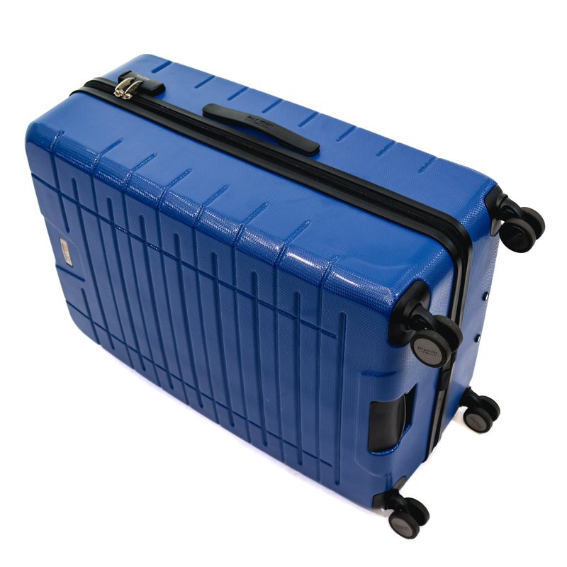 Sport si Outdoor - Articole de voiaj - Trolere - Troler Ella Icon Leaf cu 4 roti duble, ABS, 77x50x30 cm, Albastru - Infinity.ro