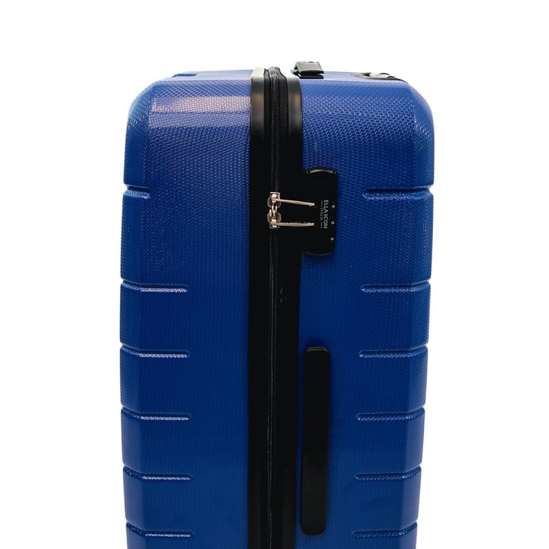 Sport si Outdoor - Articole de voiaj - Trolere - Troler Ella Icon Leaf cu 4 roti duble, ABS, 77x50x30 cm, Albastru - Infinity.ro