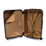 Sport si Outdoor - Articole de voiaj - Trolere - Troler Ella Icon Leaf cu 4 roti duble, ABS, 77x50x30 cm, Albastru - Infinity.ro