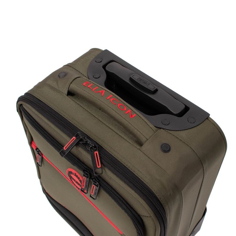 Sport si Outdoor - Articole de voiaj - Trolere - Troler Ella Icon Shadow cu 2 roti, Textil, 40x30x20 cm, Kaki - Infinity.ro