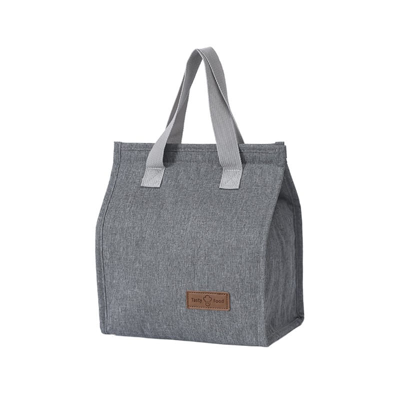 Sport si Outdoor/Camping/Bucatarie de camping/Cutii si genti frigorifice - Geanta termoizolanta tip bento bag flippy, camping cooler bag, aluminiu, 22.5 x 13 cm, 3.3 l, gri - Infinity.ro