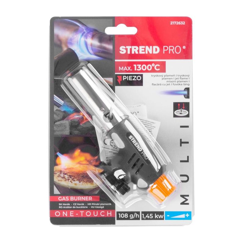 Sport si Outdoor - Camping - Bucatarie de camping - Arzatoare si accesorii - Lampa pe gaz, arzator, 1.45 kW, 22 mm, pentru doza gaz 227 g (neinclusa), aprindere piezo, Strend Pro - Infinity.ro