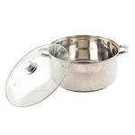 Casa si Gradina - Bucatarie si vesela - Vase pentru gatit - Oale si cratite - Cratita inox cu capac sticla 32cm - Infinity.ro