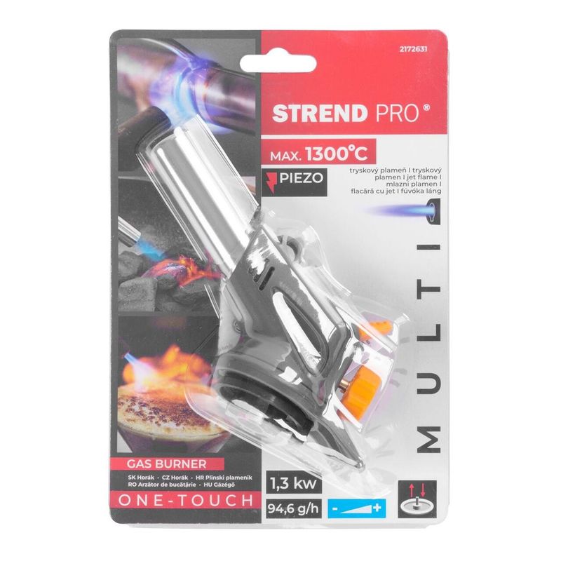 Sport si Outdoor - Camping - Bucatarie de camping - Arzatoare si accesorii - Lampa pe gaz, arzator, 1.3 kW, 22 mm, pentru doza gaz 227 g (neinclusa), aprindere piezo, Strend Pro - Infinity.ro