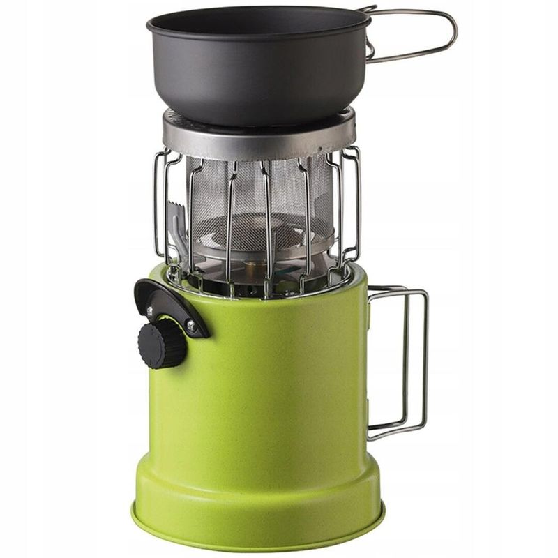 Sport si Outdoor - Camping - Bucatarie de camping - Arzatoare si accesorii - Aragaz camping, portabil, Meva, 2 in 1, incalzitor, un arzator, aprindere piezo-electrica - Infinity.ro