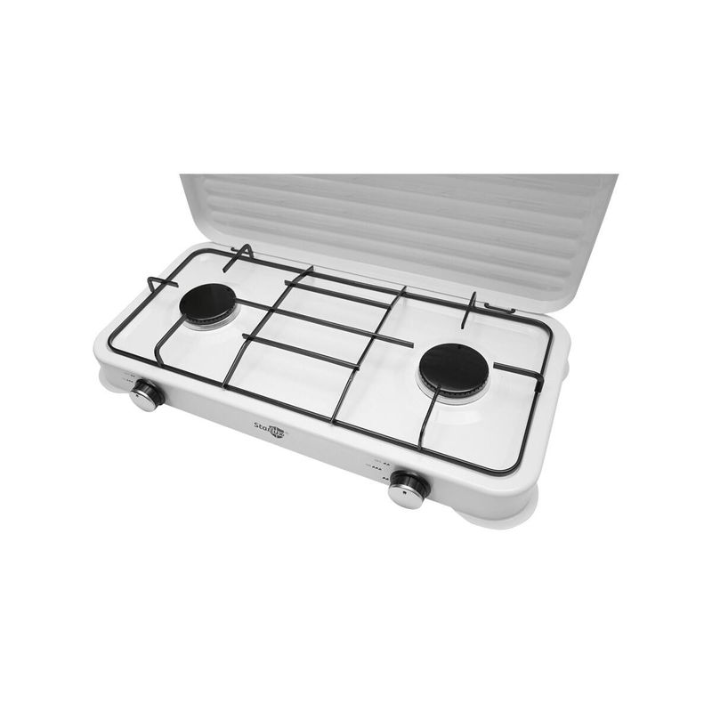 Sport si Outdoor - Camping - Bucatarie de camping - Arzatoare si accesorii - Aragaz camping, portabil, 2 arzatoare, 2.5 kW, cu capac, Starlux - Infinity.ro