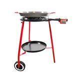Sport si Outdoor - Camping - Bucatarie de camping - Arzatoare si accesorii - Set pentru gatit paella, tigaie, arzator, stand, roti, Perfect Home - Infinity.ro