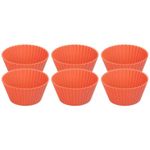 Casa si Gradina - Bucatarie si vesela - Vase pentru gatit - Tavi copt - Forma coacere pentru briose, silicon, rosu, set 6 buc, 6.5x6.5x3 cm, MagicHome - Infinity.ro
