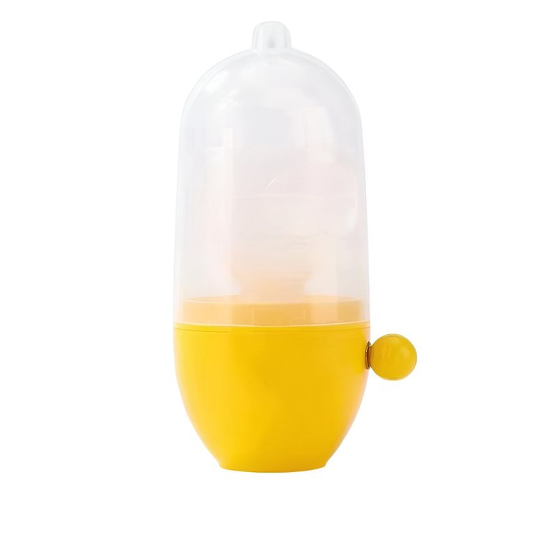 Casa si Gradina - Bucatarie si vesela - Ustensile bucatarie - Mini shaker manual pentru oua, flippy, pentru galbenusuri si albusuri, mixer amestecare, 15x6 cm, galben - Infinity.ro