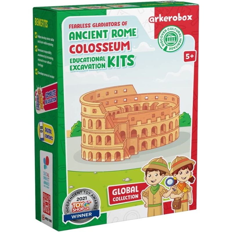 Jucarii, Copii si Bebe - Jucarii si jocuri - Jucarii & jocuri educative - Jocuri si jucarii educative - Arkerobox - Set arheologic educational si puzzle 3D, Roma antica, Colosseum - Infinity.ro