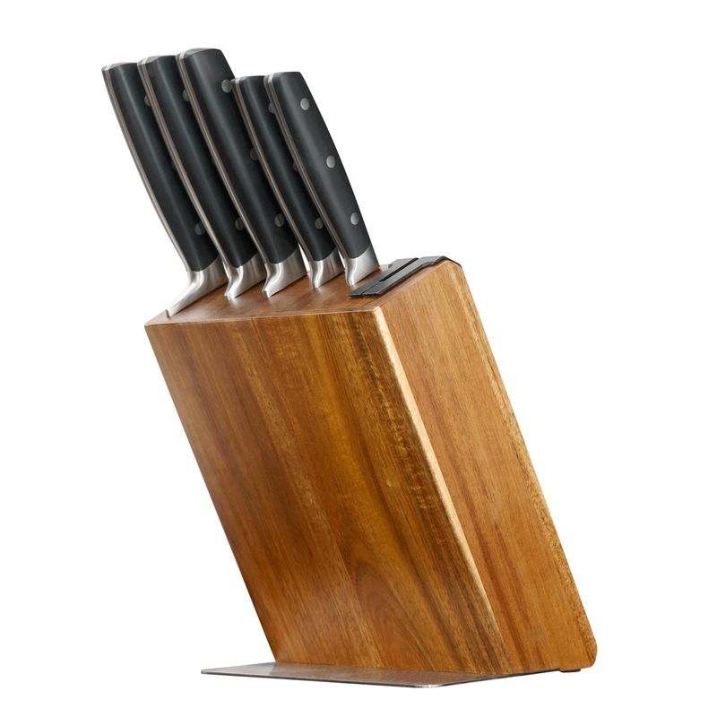 Casa si Gradina - Bucatarie si vesela - Vesela si tacamuri - Cutite si seturi de cutite - Set cutite 6 piese, otel inoxidabil, cu ascutitor integrat - Zokura - Infinity.ro