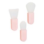 Ingrijire personala si Cosmetice - Machiaj - Aplicatoare si pensule machiaj - Set spatule silicon jb beauty, aplicare masca fata, roz-alb, 6 cm, 3 bucati - Infinity.ro