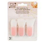 Ingrijire personala si Cosmetice - Machiaj - Aplicatoare si pensule machiaj - Set spatule silicon jb beauty, aplicare masca fata, roz-alb, 6 cm, 3 bucati - Infinity.ro