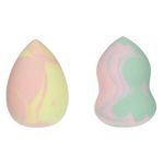 Ingrijire personala si Cosmetice - Machiaj - Aplicatoare si pensule machiaj - Bureti machiaj, blending sponges, set 2 bucati, culoare multicolor, dimensiune 4 x 6.5cm - Infinity.ro