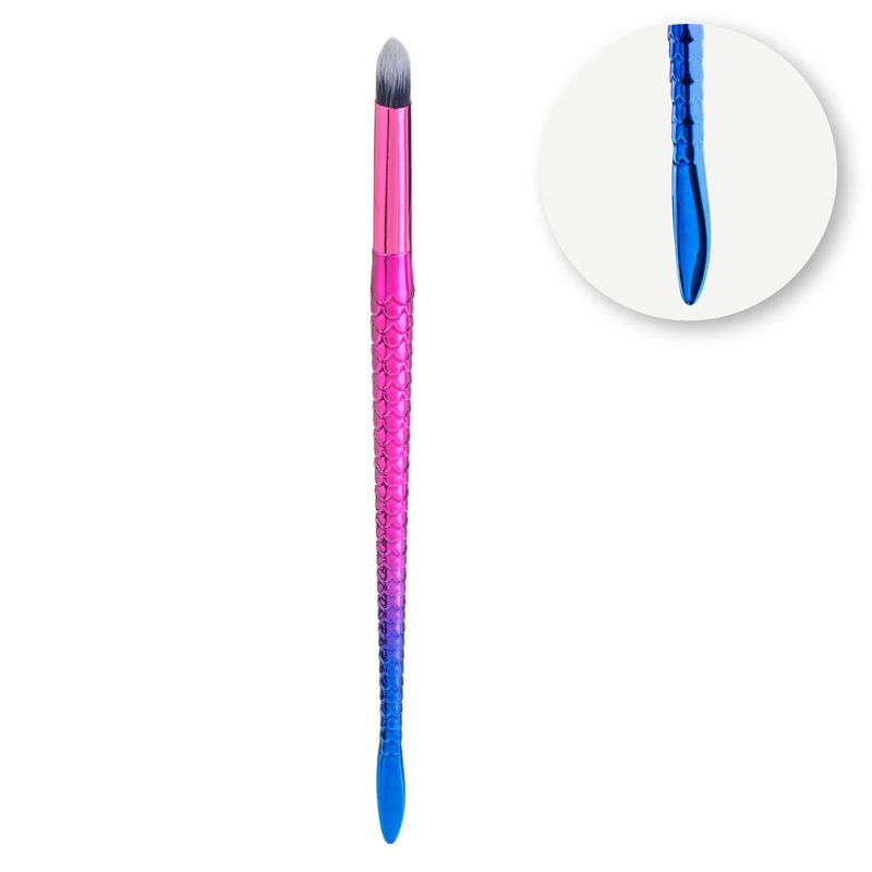 Ingrijire personala si Cosmetice - Machiaj - Aplicatoare si pensule machiaj - Pensula machiaj besty, mermaid, fucsia si bleu, 17.5 cm - Infinity.ro