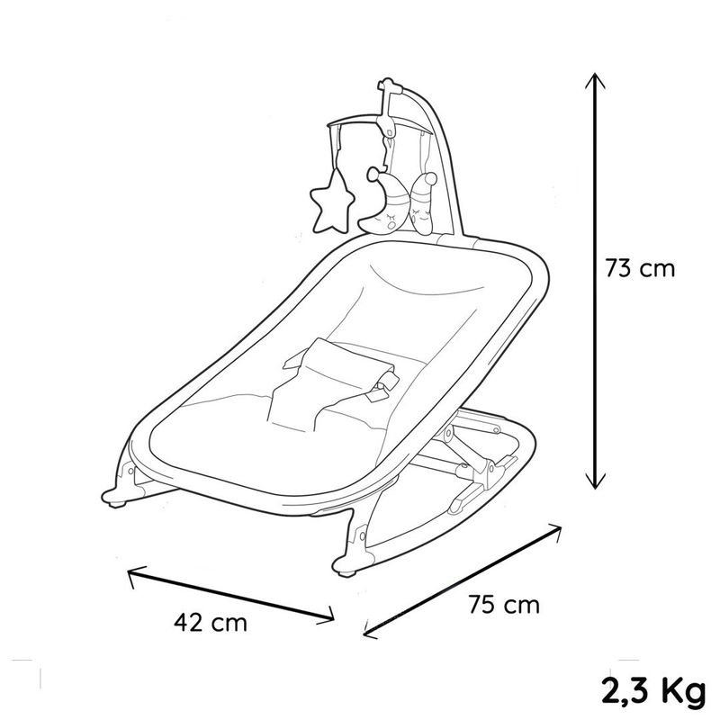 Casa si Gradina - Mobilier - Mobilier copii - Balansoare, leagane si hamace - BALANSOAR NANIA, HUGO, GREY - Infinity.ro