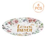 Casa si Gradina - Decoratiuni - Decoratiuni petrecere - Vesela pentru petrecere - Set farfurii carton, team bride, multicolor, 18 cm, 6 bucati - Infinity.ro