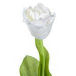 Casa si Gradina - Decoratiuni - Obiecte decorative - Plante artificiale - Floare artificiala, lalea, 50cm, culoare alba, material plastic - Infinity.ro