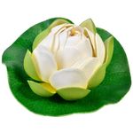 Casa si Gradina - Decoratiuni - Obiecte decorative - Plante artificiale - Floare artificiala plutitoare, model nufar, diametru 10cm, culoare alba - Infinity.ro