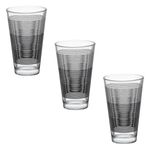 Casa si Gradina - Bucatarie si vesela - Cani si pahare - Pahare - Set 3 pahare apa, "lines", sticla transparenta, capacitate 330 ml, multicolor - Infinity.ro